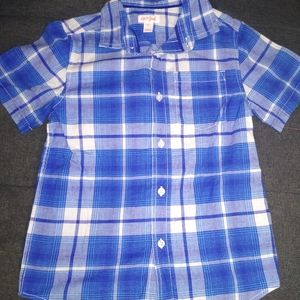Blue and white button up